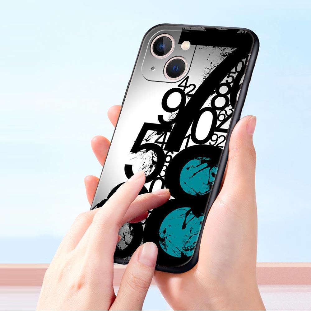 Чехол-бампер с узором из цифр для iPhone 17 16 15 14 13 12 Pro Max 11 Pro Max 17 AIR Plus Ударопрочный Мягкий ТПУ Корпус Fundas Сумка