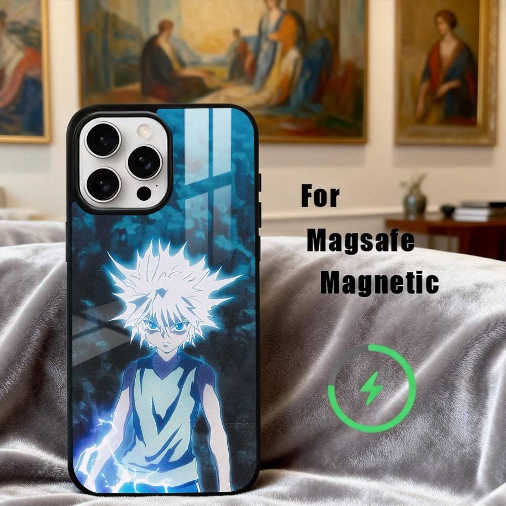 K-Killua Z-Zoldyck Hunter X Hunter Phone Case For iPhone17,16,15,14,13,12,11 Plus,Pro Max Magnetic For Magsafe Wireless Charging
