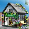 Small Particle Assembly Building Block House Construction Children'S Toys Diy City Building Block Flower Room Street View With Light
