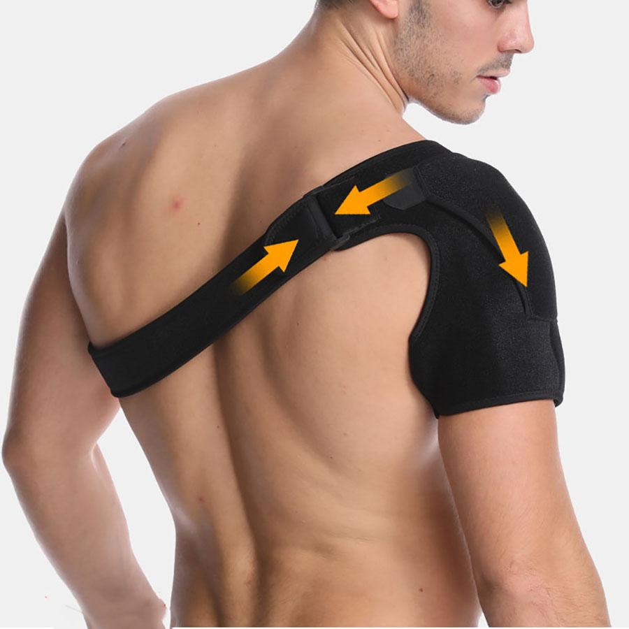 Shoulder Brace Compression Cuff Pain Relief Support Adjustable Belt Wrap Sprains
