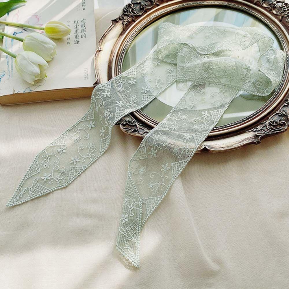 Floral Lace Scarf Elegant Neckerchief Fashion Hair Ribbon for Women