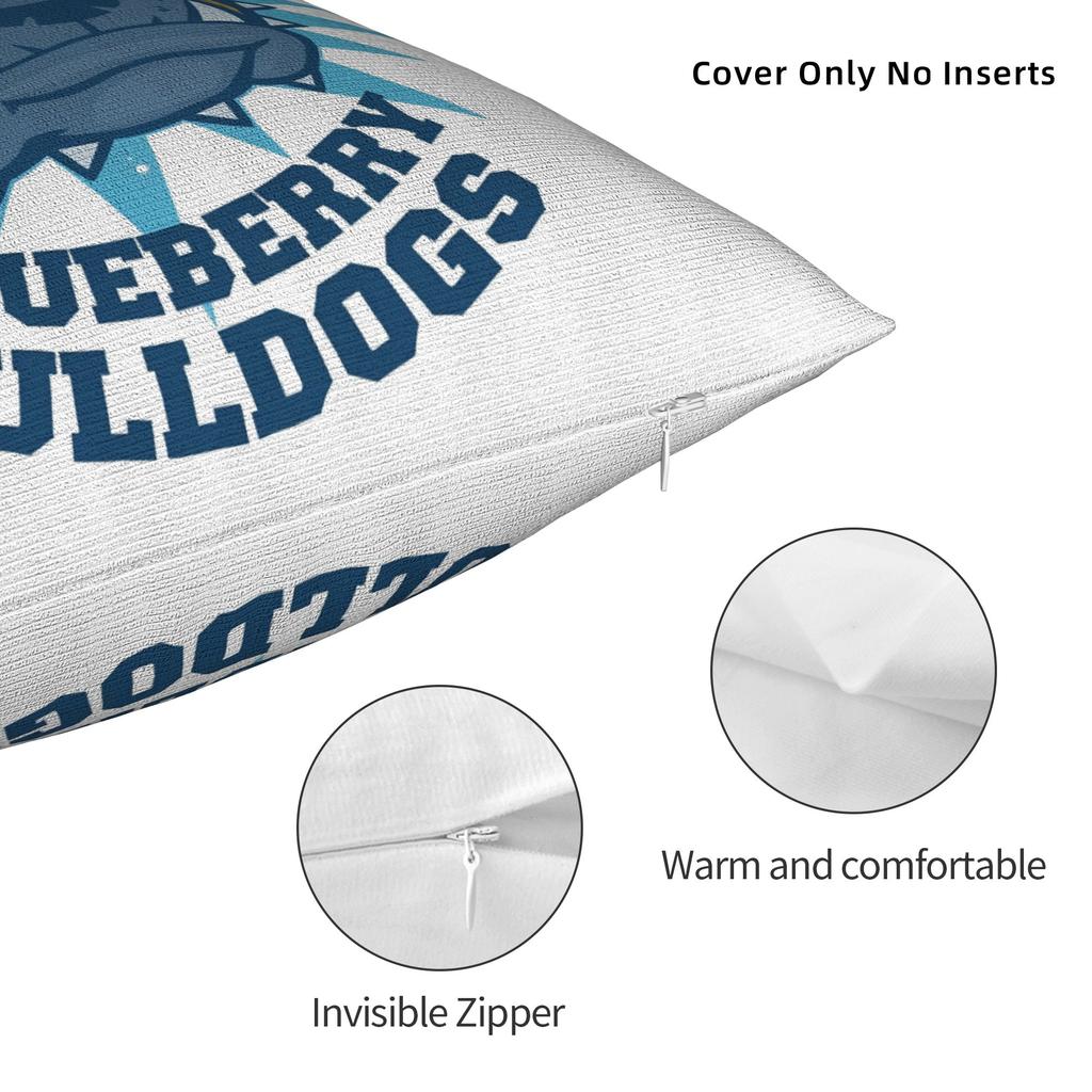 Pillow Case Film Fans Sudbury Blueberry Bulldogs Design Pillow Cover For Sofa Couch Bed Living Room Vintage Pillowcases