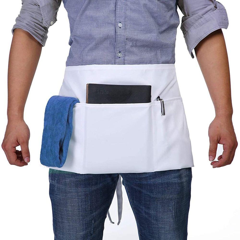 Unisex Waist Apron Polyester Waiter Half Waist Apron New Half Apron Hairdresser