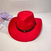 New minority woolen hat European and American men and women couple hat woolen western cowboy top hat tide