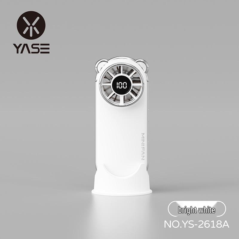 Compact High-Speed USB Rechargeable Digital Display Handheld Fan for Strong Summer Breeze