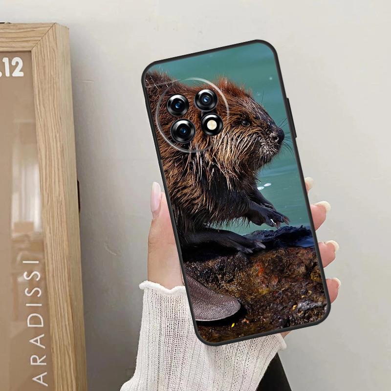 Animal Beaver Case For OnePlus 12 11 9 10 Pro 9RT 10T 10R 12R OnePlus Nord 2 CE 3 Lite CE4 N10 N20 Cover