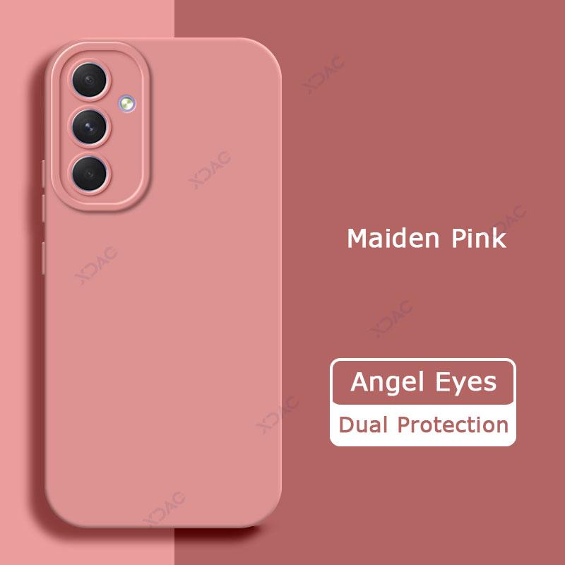 Роскошные квадратные жидкие силиконовые чехлы Angel Eyes для Samsung Galaxy A55 5G 360 защитный мягкий чехол для мобильного телефона SamsungA55 Coque