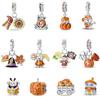 Autumn Harvest Series Copper Squirrel Maple Leaf Pumpkin Charms Pendants Fit Original Bracelets Diy Jewelry