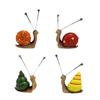 Mini Colorful Snail Decoration Small Cute Snail Statue Ornament Miniatures Animals Figures for