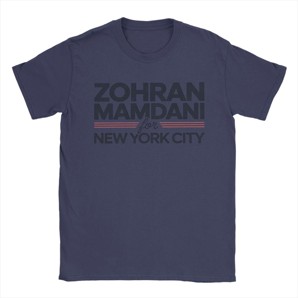 Hipster Zohran Mamdani T-Shirt for Men Crewneck Cotton T Shirts Short Sleeve Tee Shirt 4XL 5XL Clothing