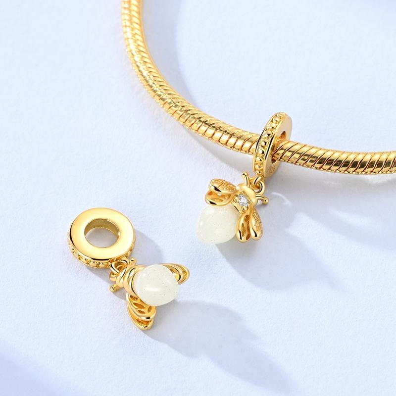 Brand New Copper Metal Charm Bead Components Bead Components Capybara Firefly Puppy Cat Horseshoe Charm Bead Component Compatible With Bracelet High