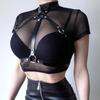 Панк Кожа Сексуальный Нагрудный Ремень Боди Бондаж Женское Белье Модный Ремень на Бретелях Готическая Фетиш Одежда Подтяжки