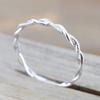Elegant Women's Twist Rope Ring 18k Gold Plated Micro Zircon
