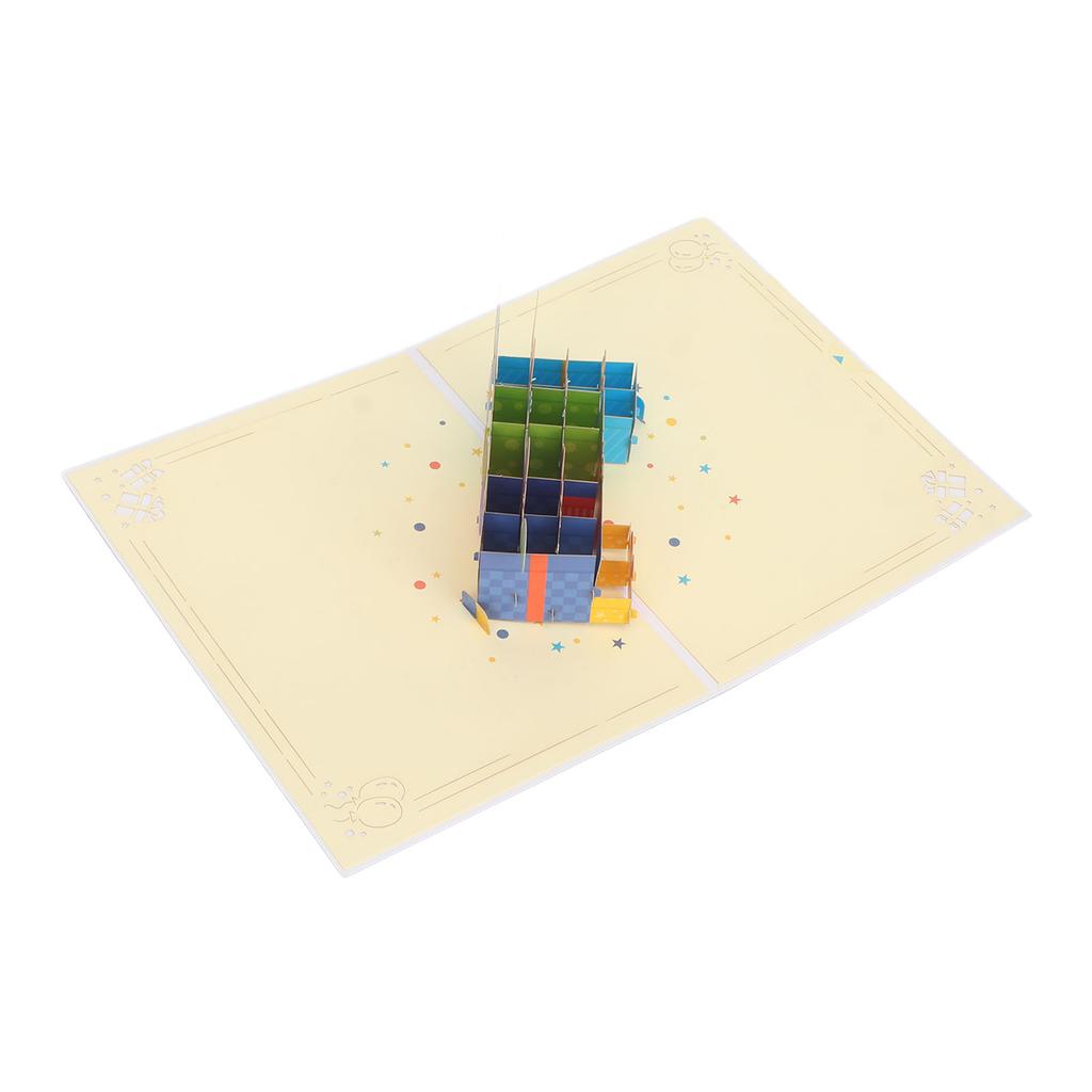 3D поздравительная открытка Изысканная красивая 3D открытка на день рождения с конвертом и номерами открыток