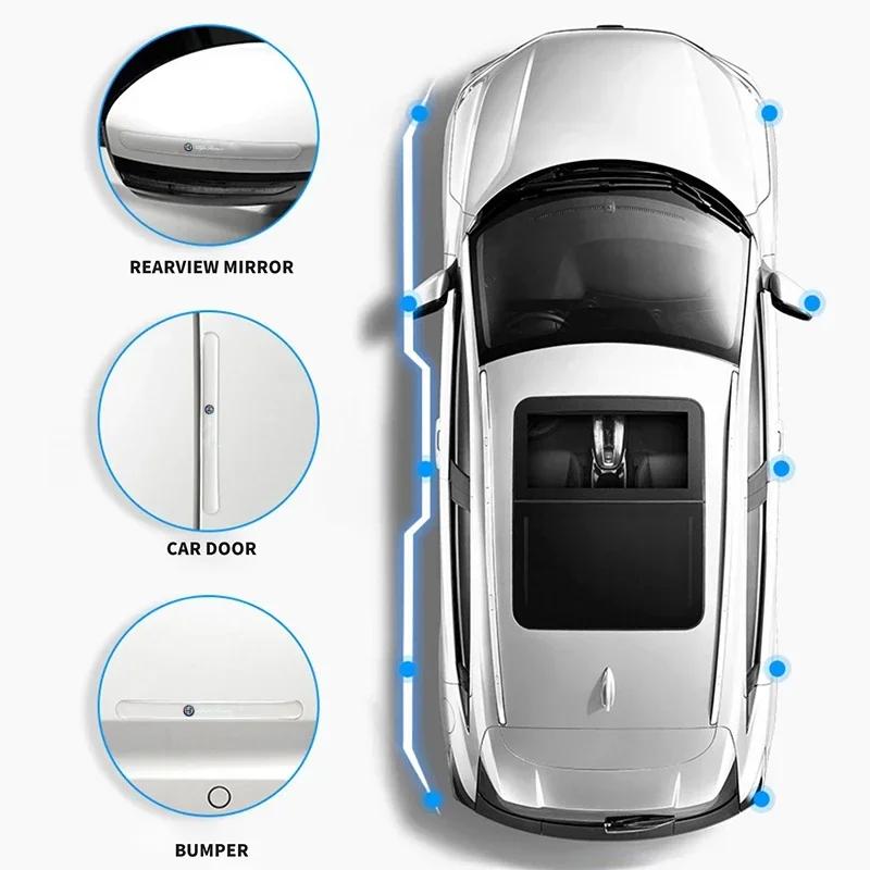 4Pcs For Alfa Romeo Giulietta GT 159 147 156 Brera Giulia Stelvio Car Door Edge Transparent Anti Scratch Protection Strips