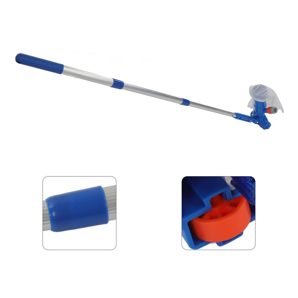 Pool Vacuum Cleaner Brush Portable with Telescopic Rod Plastic Pool Vacuum Cleaner for Fountains Cleaning