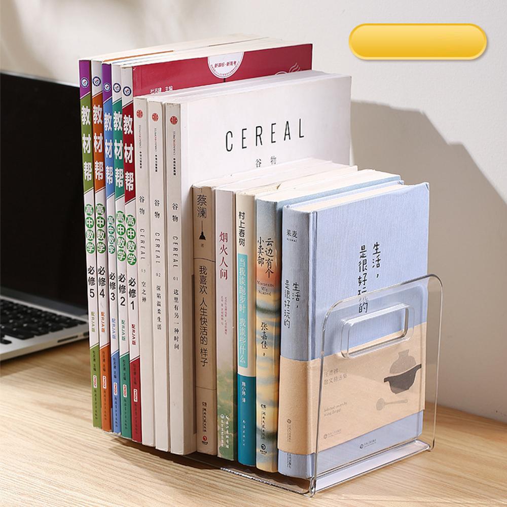 Прозрачная подставка для книг для домашних животных, книжная полка, настольная декоративная полка для хранения, студенческая настольная полка для небольших книг / компакт-дисков в мягкой обложке
