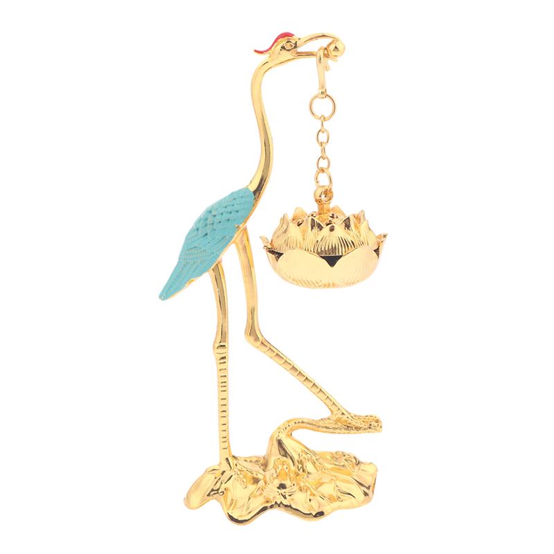 Подставка для курильницы в форме журавля Лотос, курильница для курильницы из античного сплава Лотос, подвесная печь для чайной церемонии, ремесло, украшение для дома