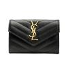 Saint Laurent Monogram Compact Wallet Nero Women Wallets Black 414404-BOW01-1000