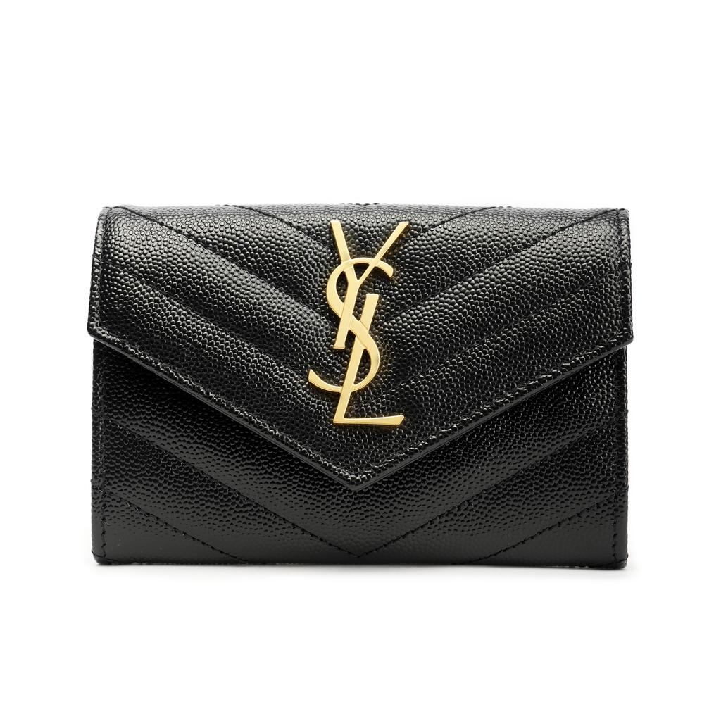 Saint Laurent Monogram Compact Wallet Nero Women Wallets Black 414404-BOW01-1000