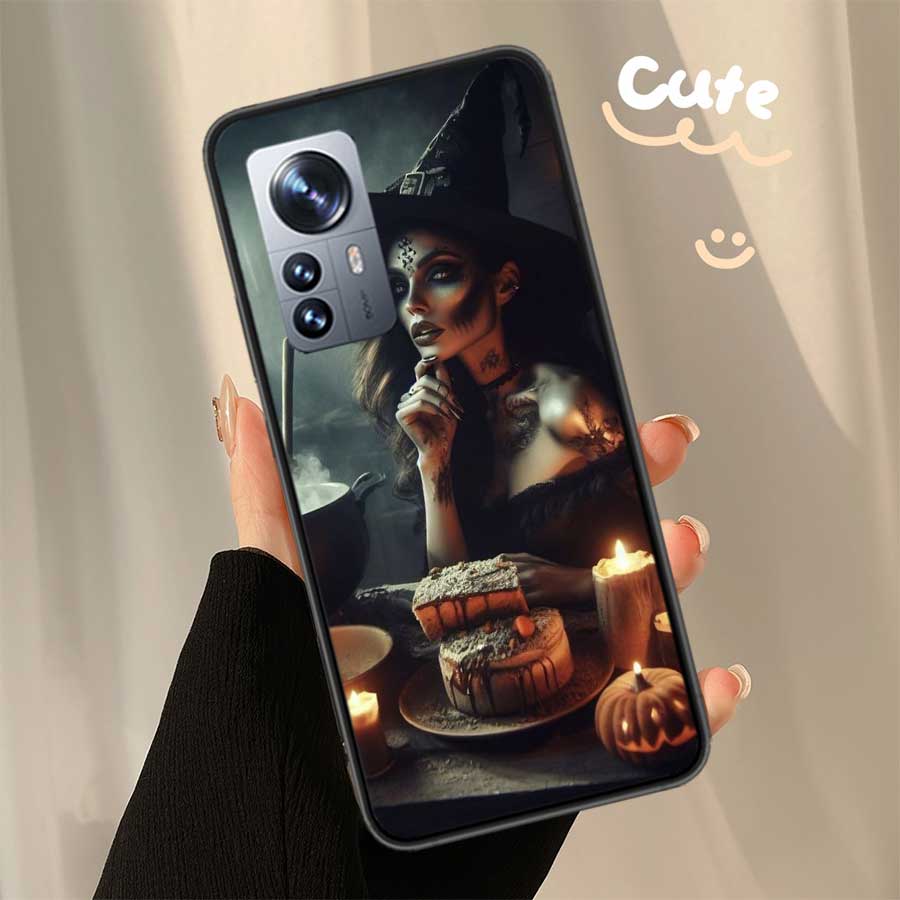 Halloween Moon Witch Horror Phone Case For Xiaomi Poco X7 X6 X5 X4 X3 GT NFC M4 M5 Pro 5G M3 Mi F6 F5 F4 F3 F2 F1 Capa Coque TPU