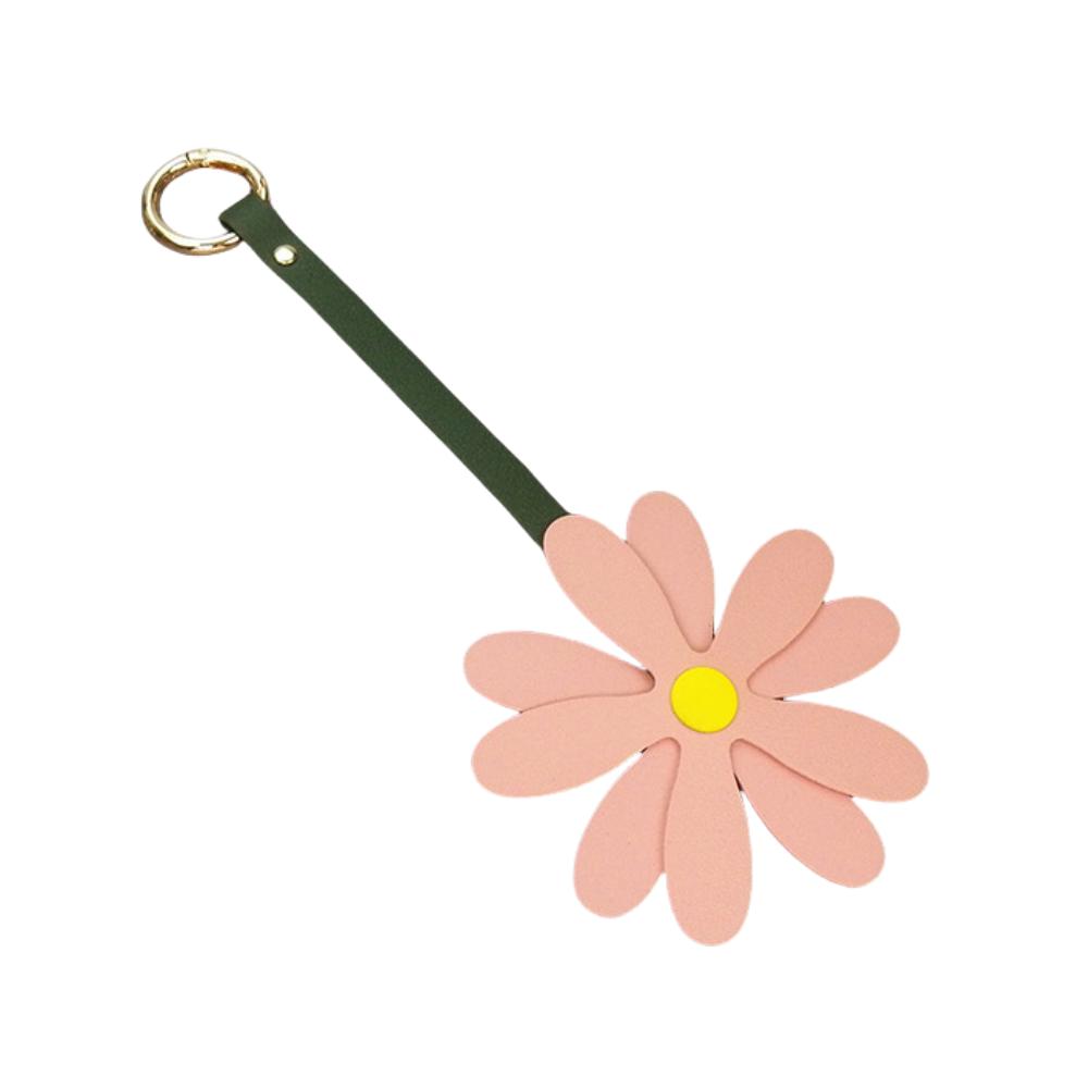 Fashion PU Leather Keyring Car Key Holder Daisy Bag Pendant Cute Bow Heart Keychain  Birthday Gift