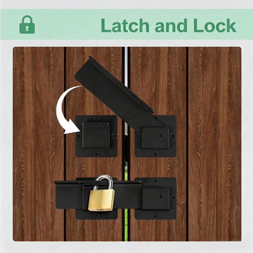 Anti-Rust Door Latch Lock With Screws Fence Latch Heavy-Duty Flip Gate Latch Sliding Open Door
