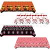 Halloween Tablecloth Pe Material Party Set Disposable Paper Cup Paper Plate Paper Towel Plastic Knife Fork Spoon Birthday Flag