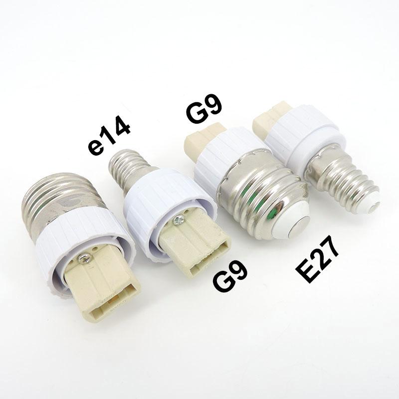 E27 E14 To G9 Lamp Base Bulb Holder Converter Power Socket Conversion Light Bulb E14-G9 E27-G9 Type Adapter Fireproof White