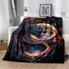 Chinese Style Dreamy Dragon Cartoon Blanket,Soft Throw Blanket for Home Bedroom Bed Sofa Picnic Travel Office Cover Child Gift