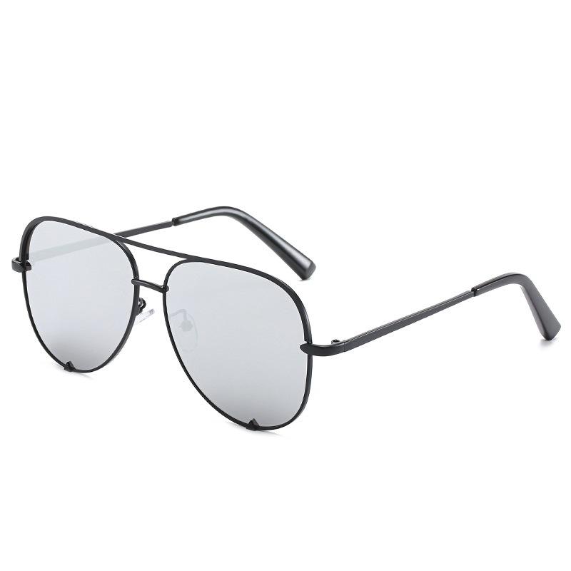 Popular toad glasses sunglasses for women, European and American trend metal double beam men's and women's driving sunglasses, street photography i