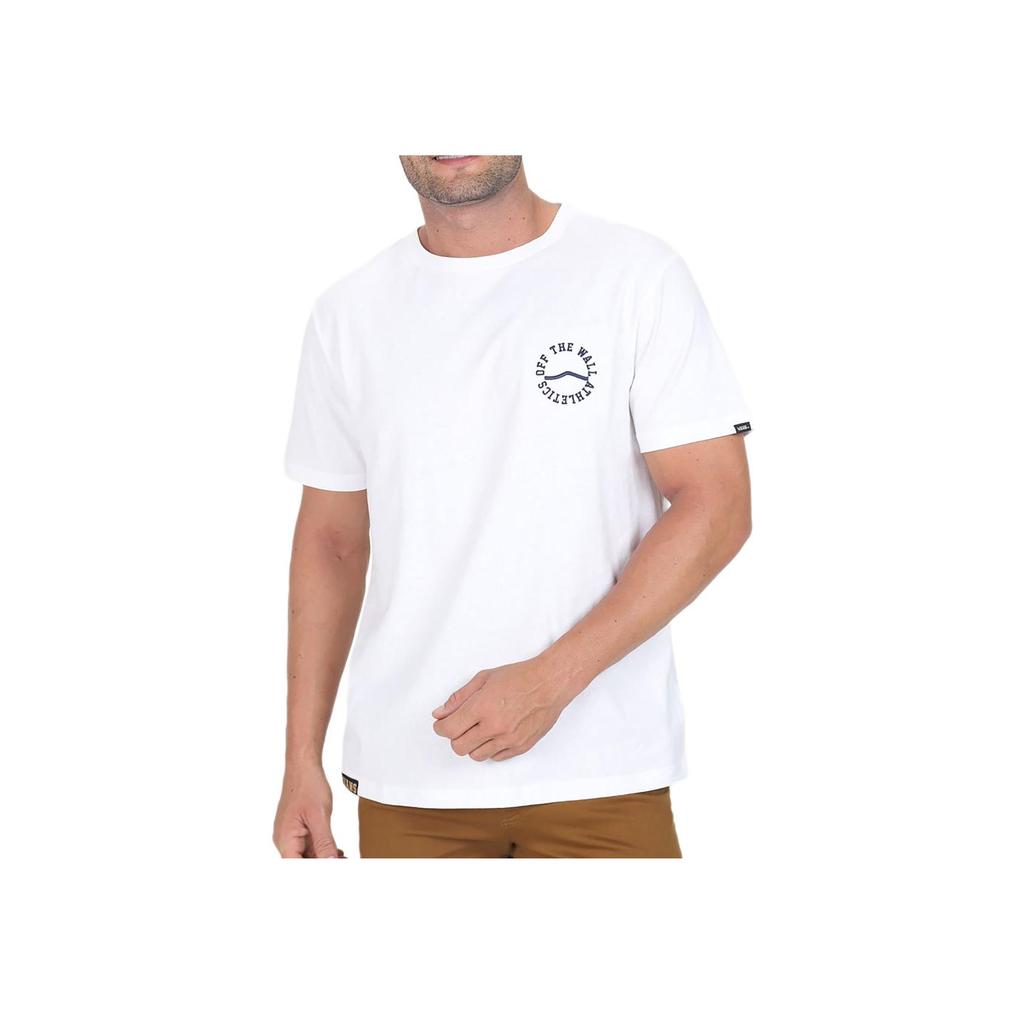 Vans Letter Logo Print Crew Neck Short Sleeve T-Shirt Unisex T-Shirts VN0002JKWHT