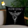Чехол на подушку с принтом группы B-Bon J-Jovi, мягкий короткий плюш, двусторонний, для декора дома, можно стирать в машине, наволочка, подарок