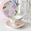 Розовый Кролик Cerc Набор Кофейной Чашки и Блюдца Afternoon Tea Милая Девушка Сердце Винтажный Корейский Sle Завтрак Столовые Приборы Набор
