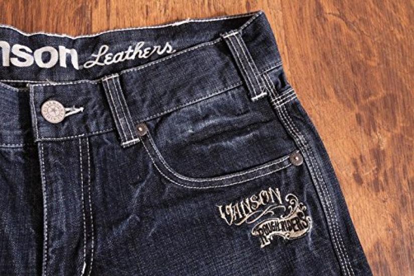 Vanson Джинсы с принтом черепа и крыльев, потертые, размер 34 SP-B-14