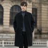 Autumn and Winter Woolen Coat Men's Medium and Long Over-knee Woolen Trench Coat Korean Version