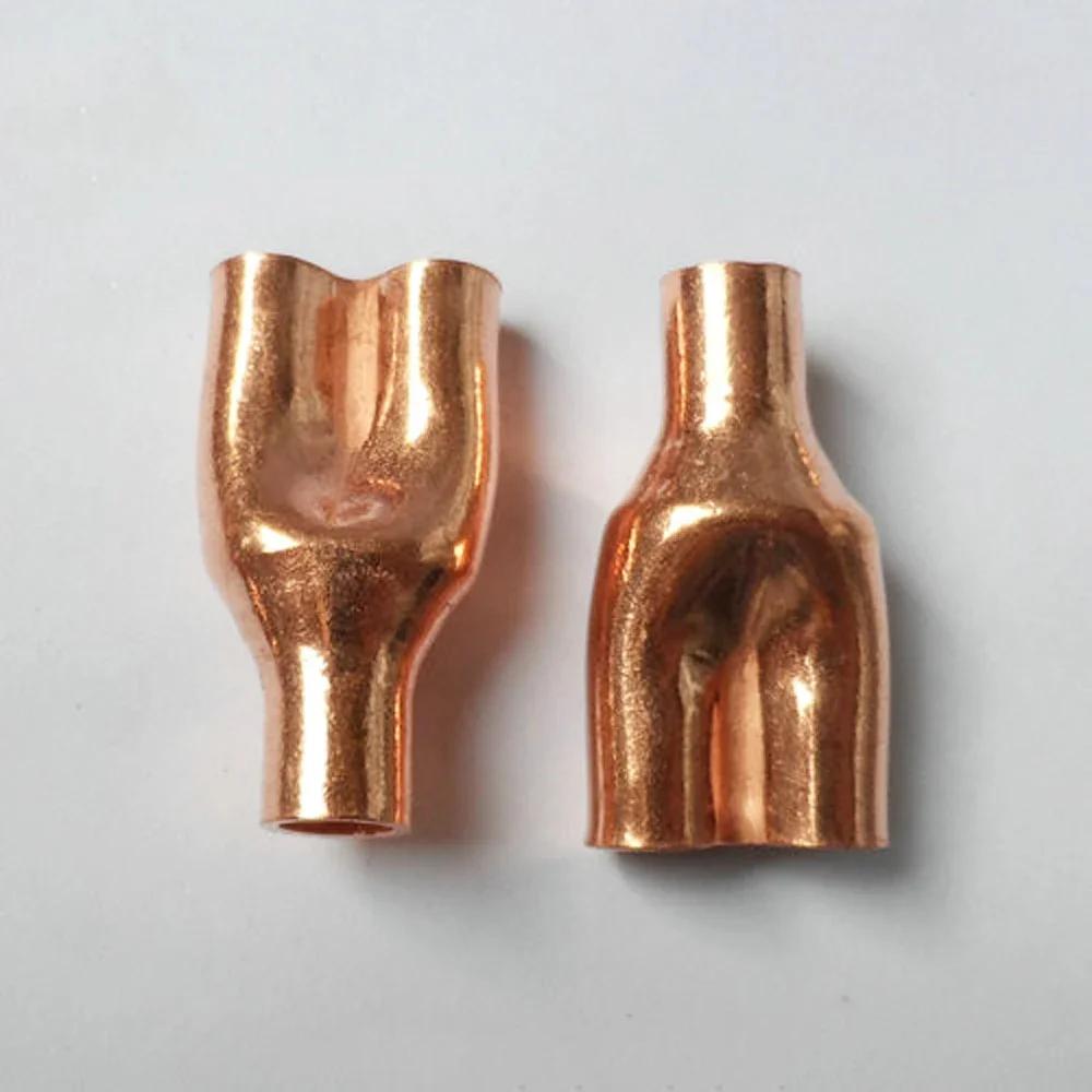 1/4" 3/8" 1/2" 8 16 19 22 25 28.6 -42мм Внутренний Диаметр Равнопроходной Редуктор Тройник Медный Пайка под Припой Кондиционер