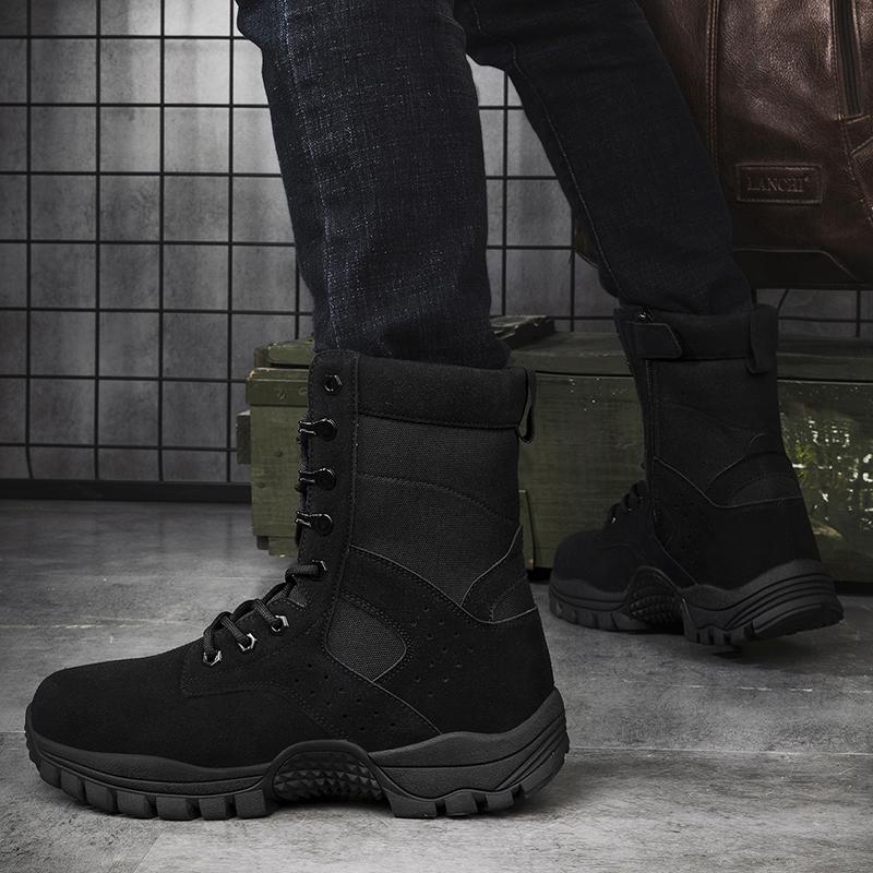 Мужские военные ботинки, уличные альпинистские ботинки, походные ботинки, ботинки для пустыни, водонепроницаемые прочные высокие сапоги, большой размер