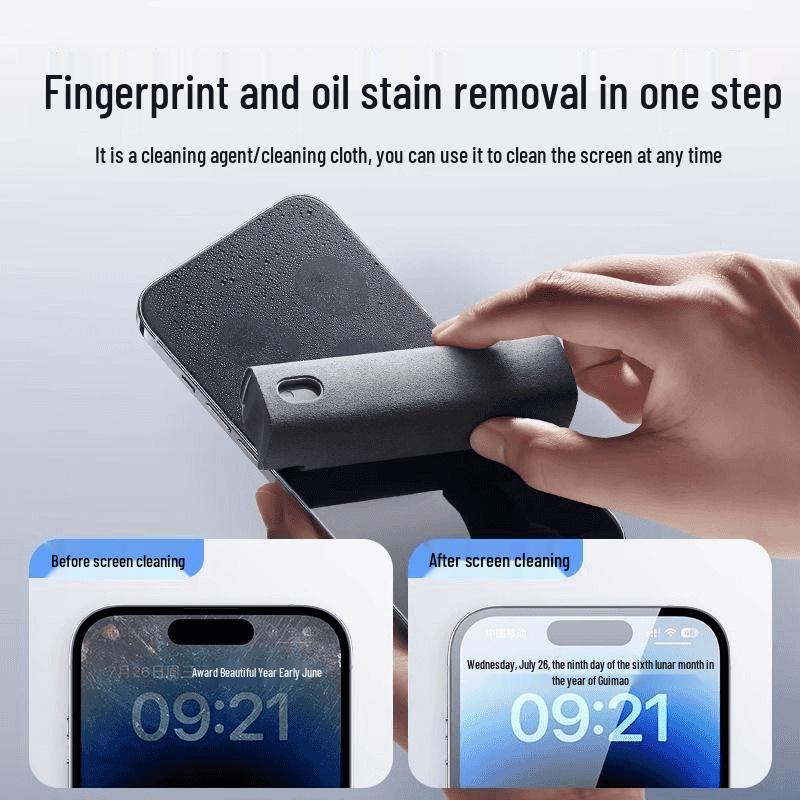 Портативный набор для чистки экрана со спреем и сменными салфетками для мобильных и ЖК-дисплеев