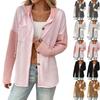 Women's Casual Splicing Long Sleeve Cardigan Hooded Sweatshirt With Pockets