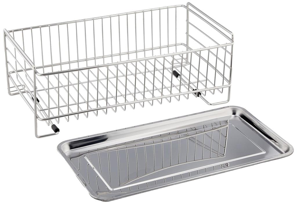 Pearl Metal Slim Stainless Steel Draining Basket, At Aqua, HB-3937, Silver