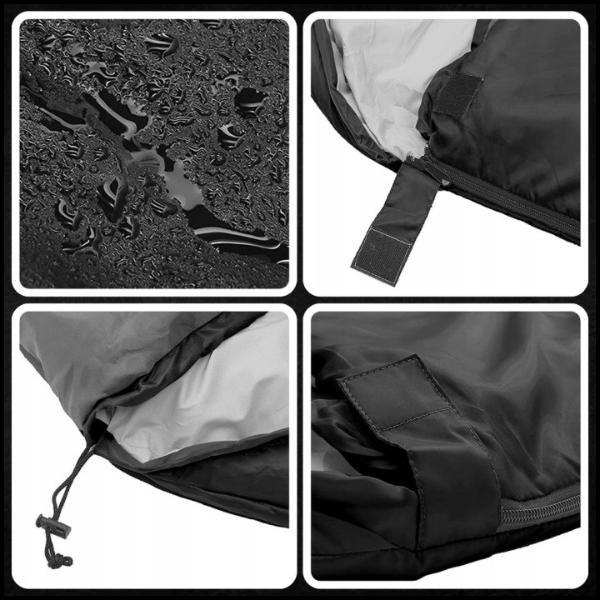 Black Warm Mummy Sleeping Bag Lightweight Quilt Hood 210x75cm + Cover