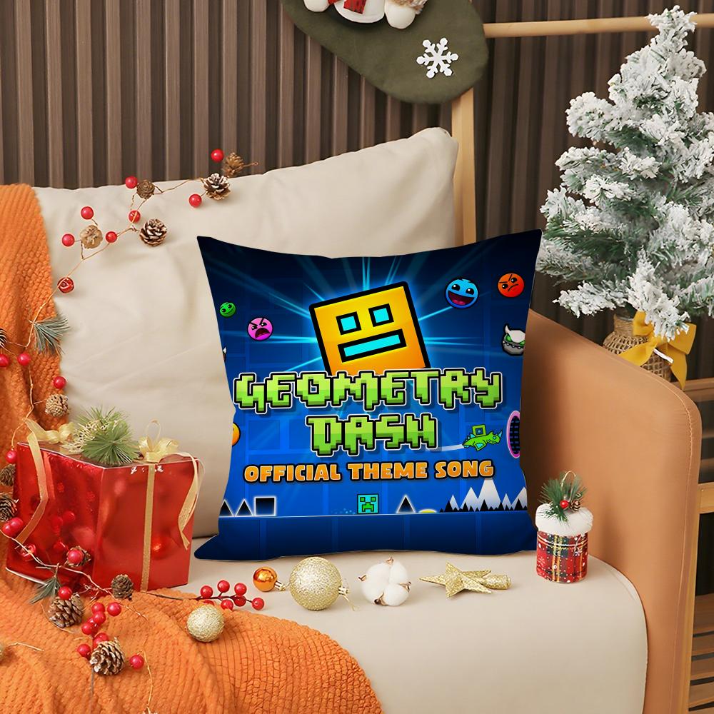 Арт G-Geometry Dash Видеоигра Наволочка Печать Наволочки Гостиная Диван Подушка Чехол Спальня Комната Декор