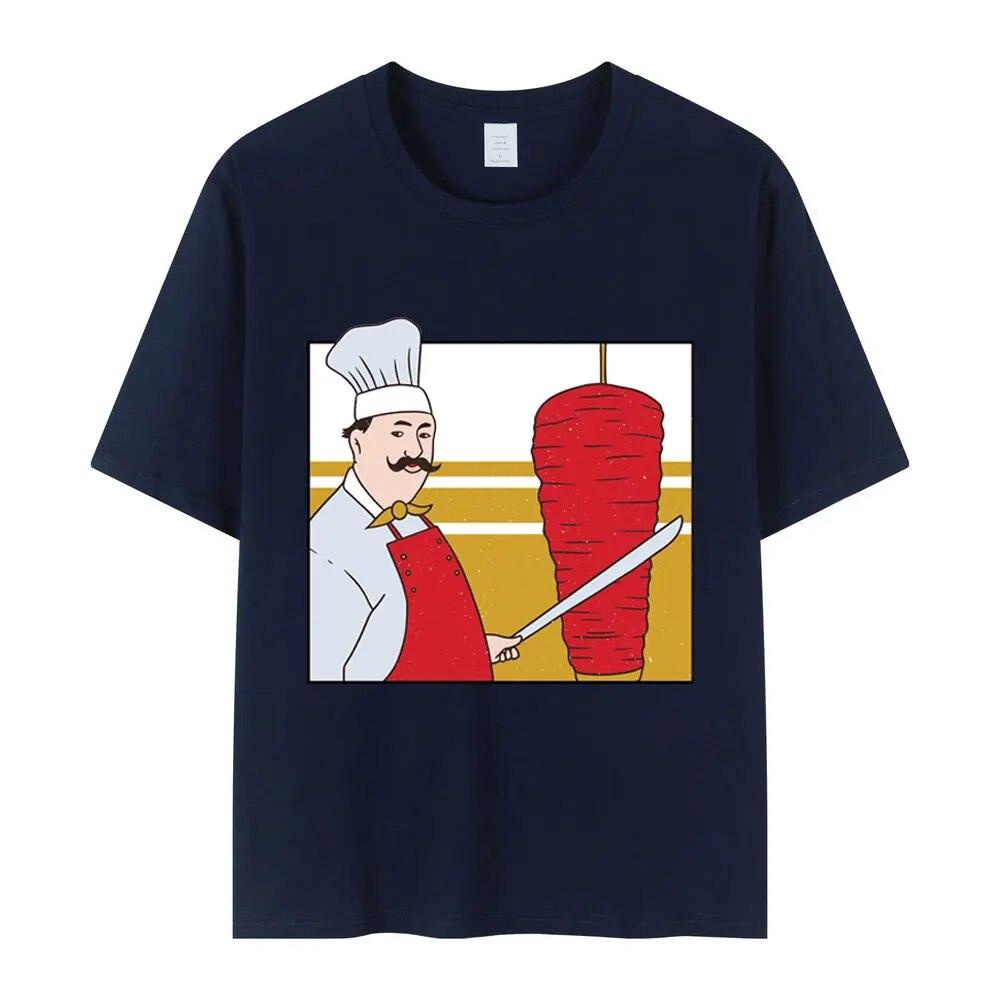 Лидер продаж, забавная футболка с принтом донер-кебаба, унисекс, уличная мода, футболка большого размера, женская футболка унисекс в стиле хип-хоп, футболки из чистого хлопка в стиле Харадзюку