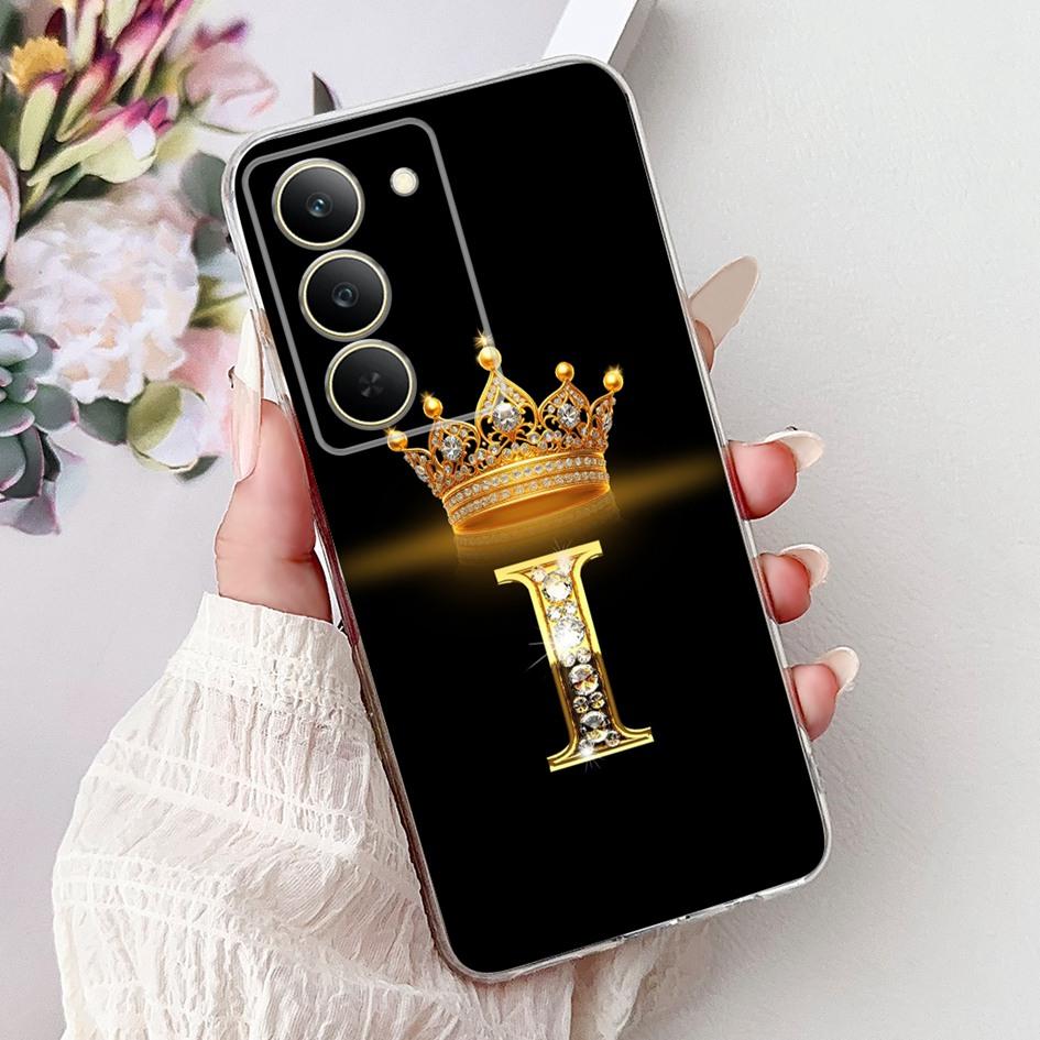 Для Realme 14x 5G Чехол Роскошные Буквы Короны Мягкий Силикон Тонкие Чехлы для Телефона Для OPPO Realme 14x Задняя Крышка на Realme14x Защитный Чехол
