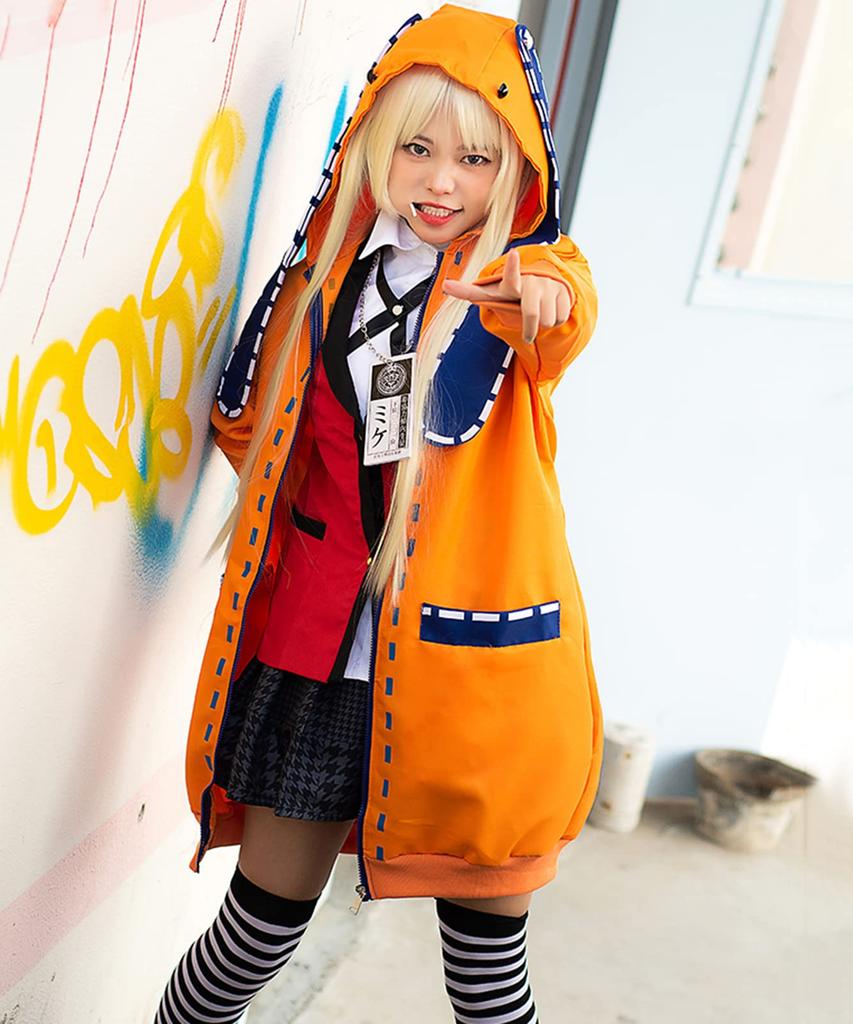 Kakegurui Yomitsuki Luna Косплей Толстовка Униформа Комплект с париком [milky time] 8 предметов