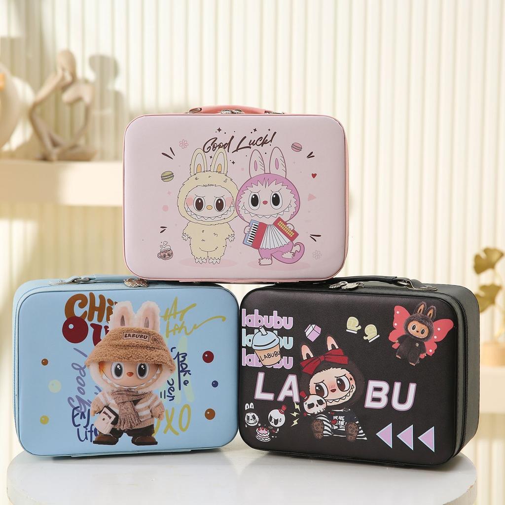 Children's Travel Makeup Bag, Cartoon Large-capacity Storage Box, Suitcase, Waterproof Makeup Case