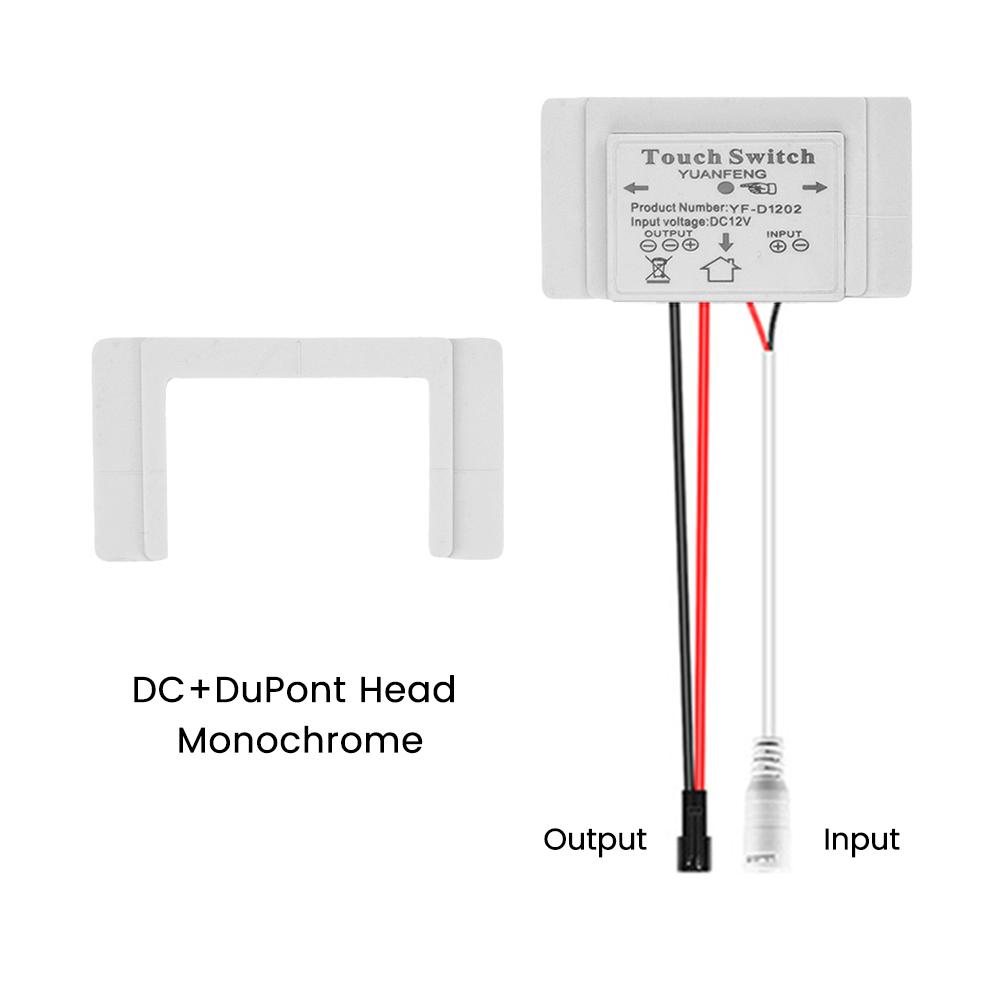 DC 12V 5A Зеркало для ванной комнаты Светодиодный диммер Сенсорный выключатель Емкостный CCT Регулируемый сенсорный переключатель Для зеркального освещения Подсветки Декора