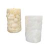 Hare Embossed Cylinder Silicone Candle Mould Food Grade Silicone For Making Candle Soap Chocolate Holiday Decoration