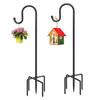 Flower Pot Holder Height Adjustable Rustproof Corrosion Resistant Bird Feeder Pole Solar Light Lantern Hanger Hook Garden Supplies